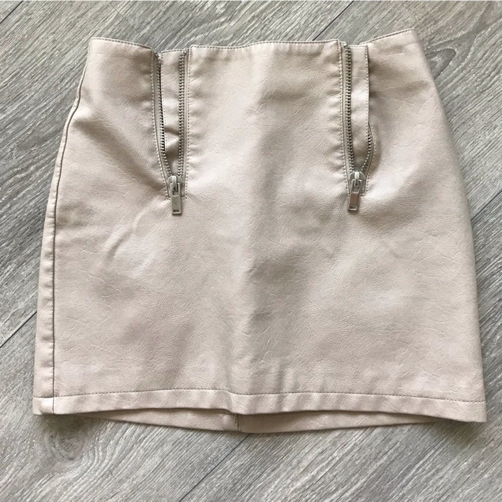 Double zipper miniskirt